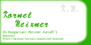 kornel meixner business card